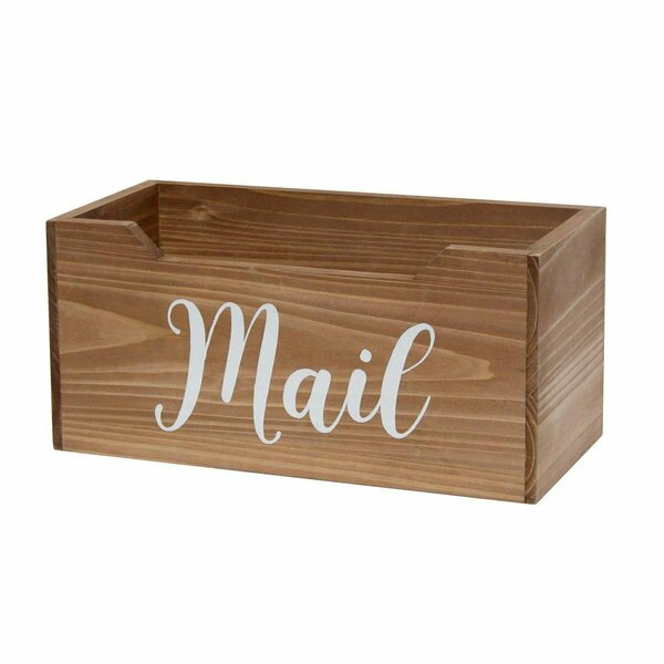 Elegant Garden Design Elegant Designs Rustic Farmhouse Wooden Tabletop Decorative Mail  Box-Letter Holder Natural EL15422